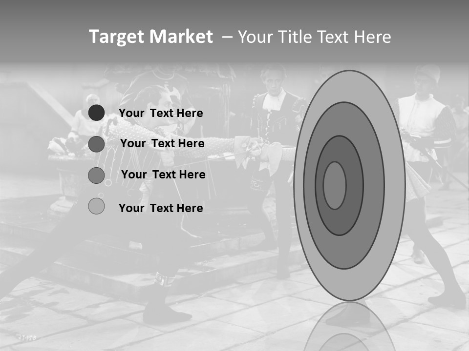 Musketeers Black And White Shot PowerPoint Template