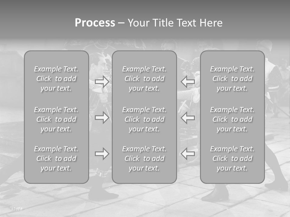 Musketeers Black And White Shot PowerPoint Template