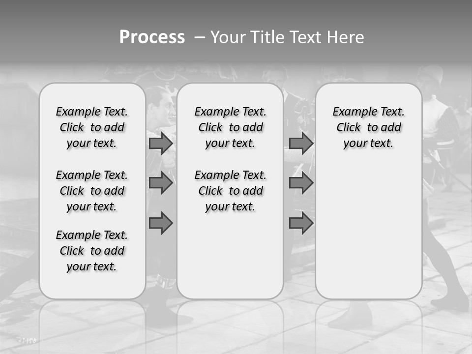 Musketeers Black And White Shot PowerPoint Template