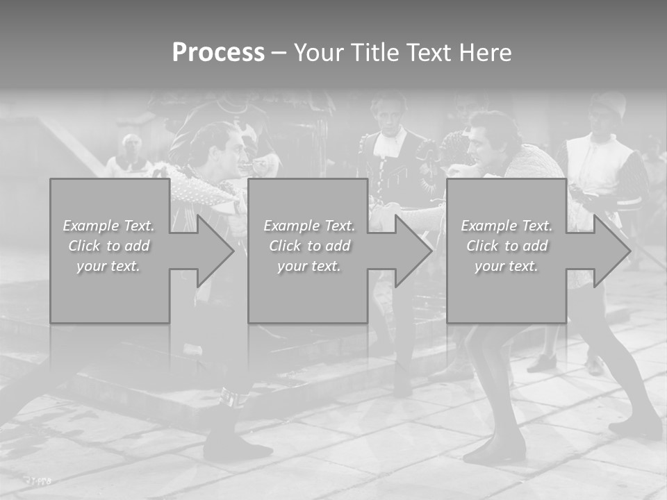 Musketeers Black And White Shot PowerPoint Template