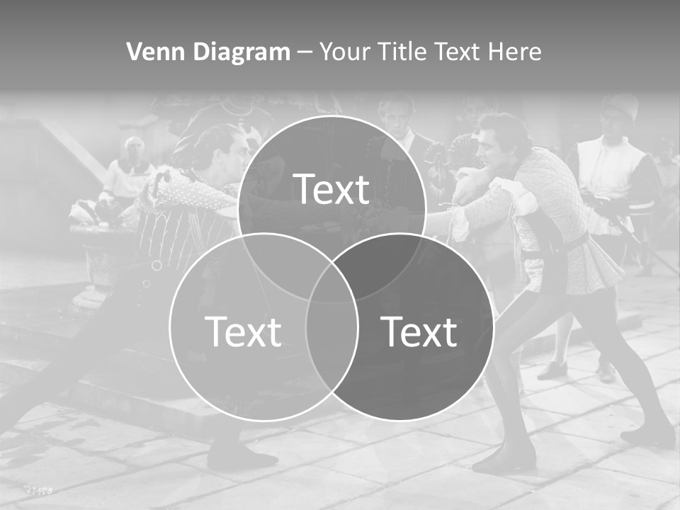 Musketeers Black And White Shot PowerPoint Template