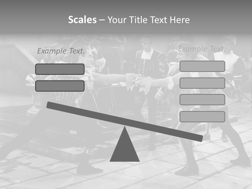 Musketeers Black And White Shot PowerPoint Template