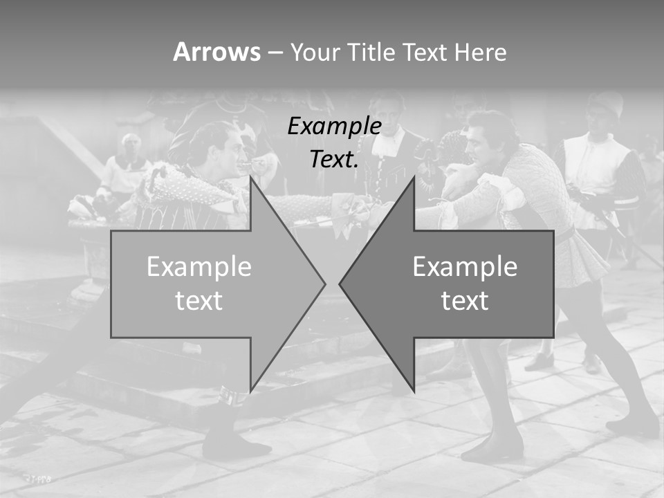 Musketeers Black And White Shot PowerPoint Template