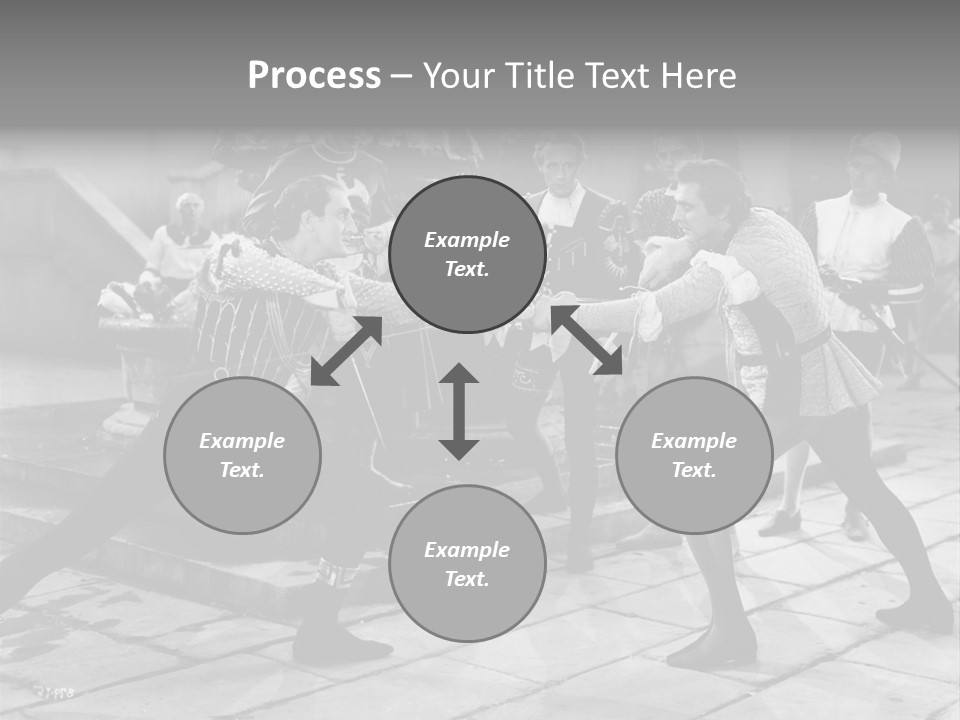 Musketeers Black And White Shot PowerPoint Template