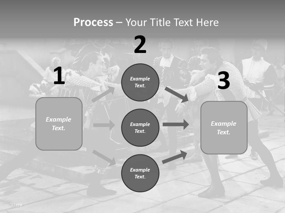 Musketeers Black And White Shot PowerPoint Template