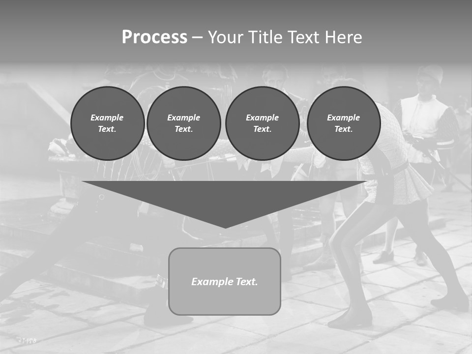Musketeers Black And White Shot PowerPoint Template