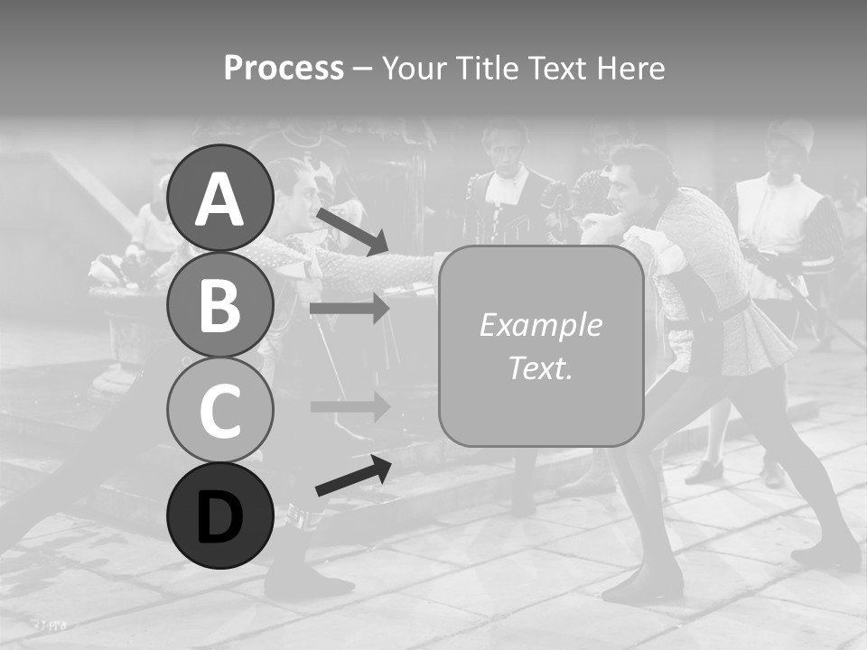 Musketeers Black And White Shot PowerPoint Template