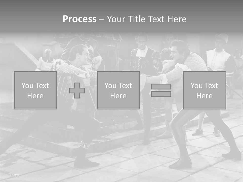 Musketeers Black And White Shot PowerPoint Template