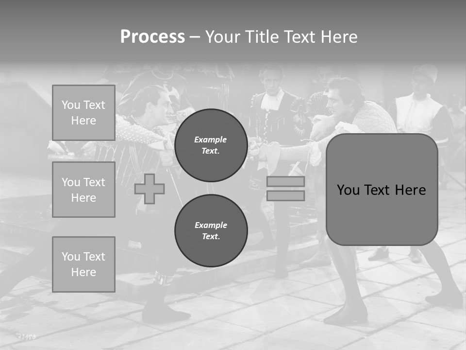 Musketeers Black And White Shot PowerPoint Template