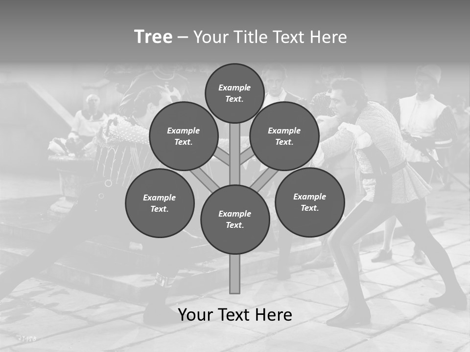 Musketeers Black And White Shot PowerPoint Template