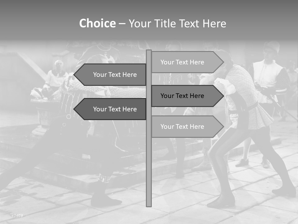 Musketeers Black And White Shot PowerPoint Template