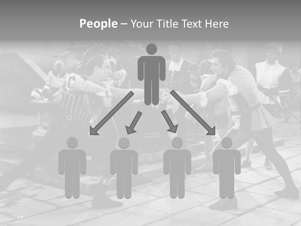 Musketeers Black And White Shot PowerPoint Template