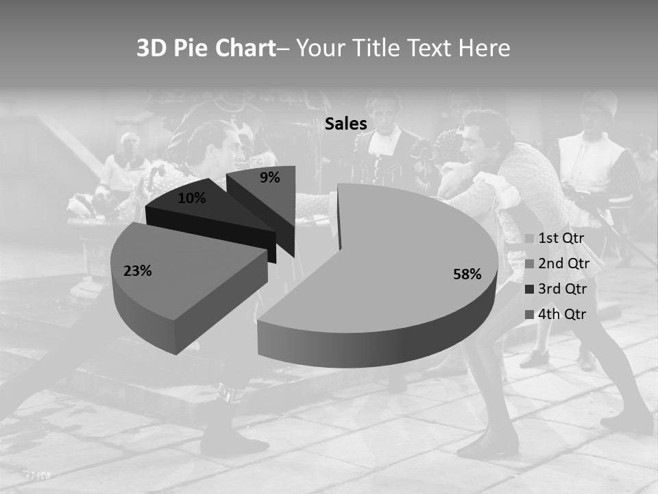 Musketeers Black And White Shot PowerPoint Template