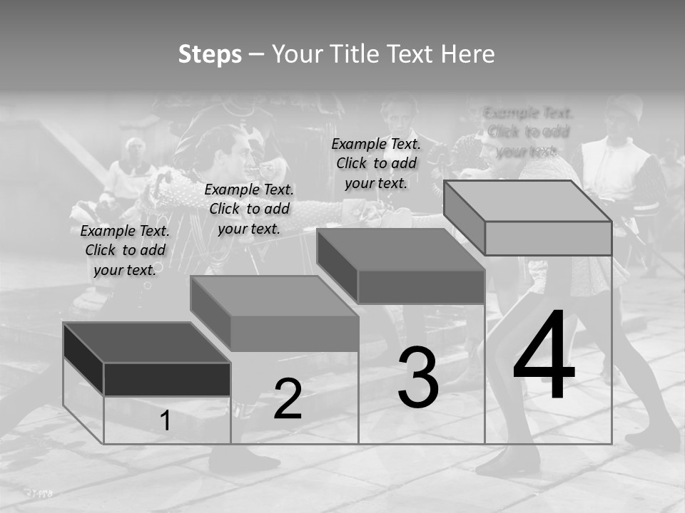 Musketeers Black And White Shot PowerPoint Template