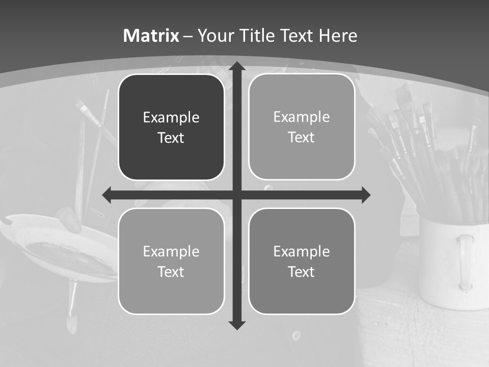 Artist Poses For A Photograph PowerPoint Template