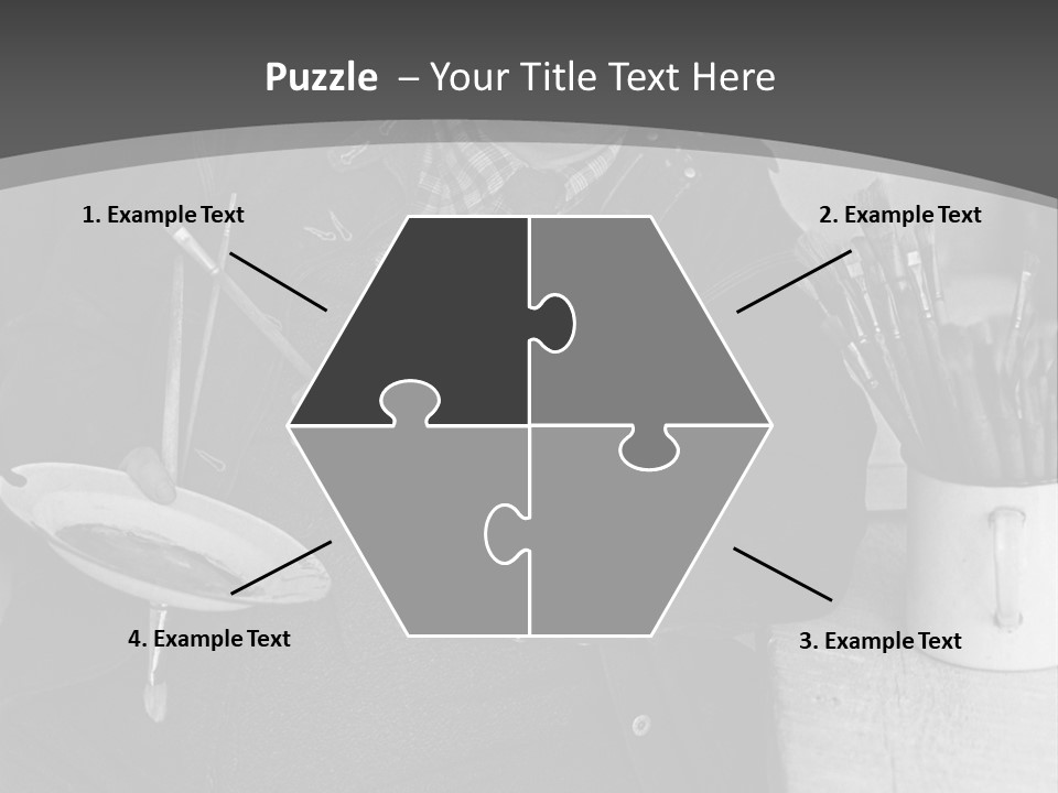 Artist Poses For A Photograph PowerPoint Template