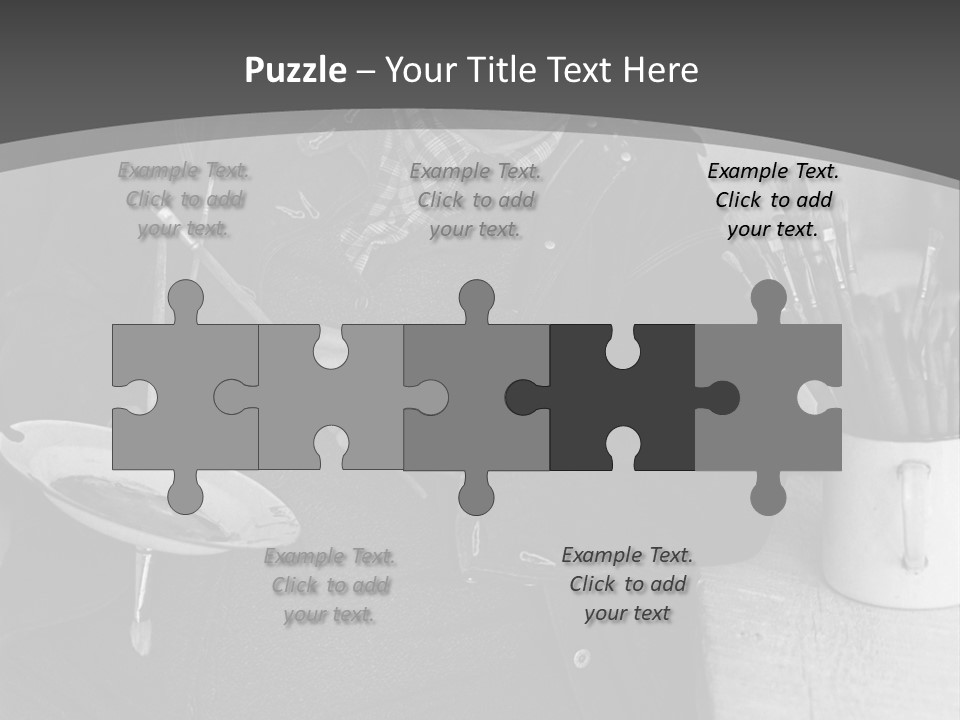 Artist Poses For A Photograph PowerPoint Template