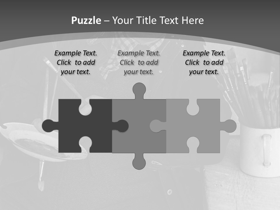 Artist Poses For A Photograph PowerPoint Template