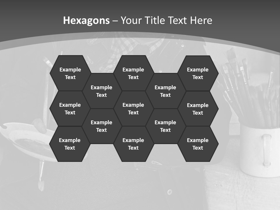 Artist Poses For A Photograph PowerPoint Template