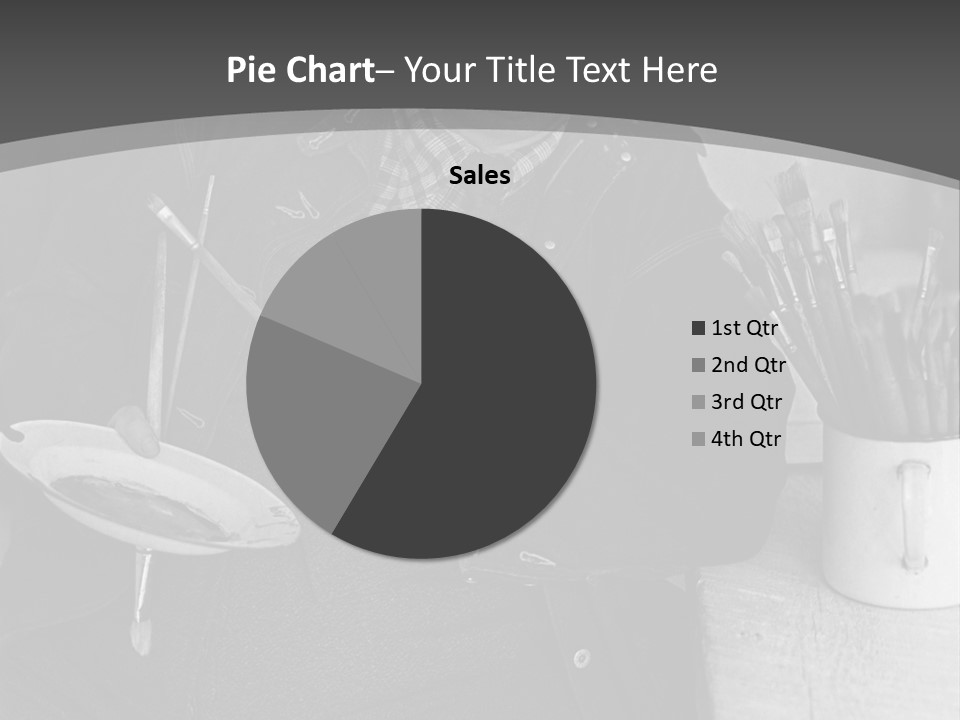 Artist Poses For A Photograph PowerPoint Template