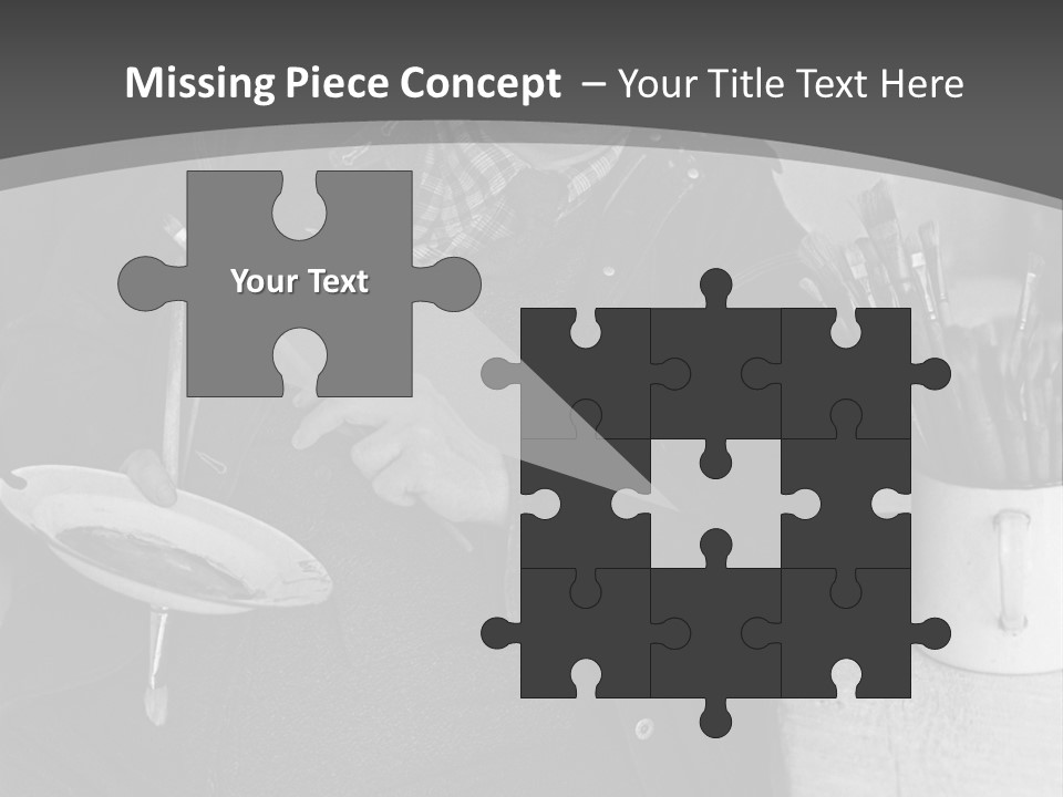 Artist Poses For A Photograph PowerPoint Template