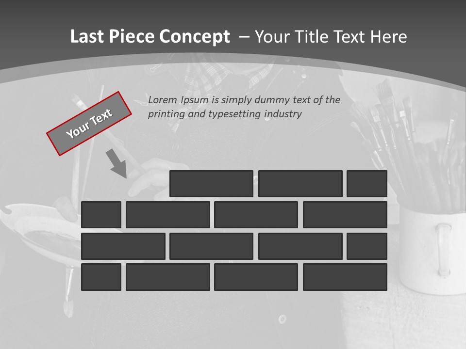 Artist Poses For A Photograph PowerPoint Template