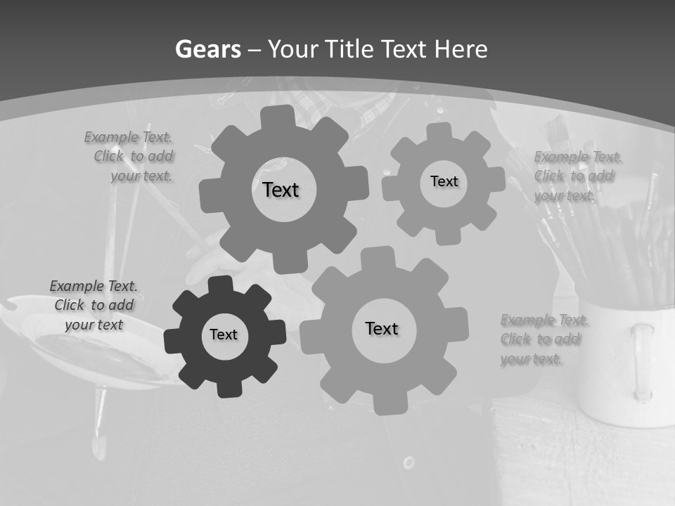 Artist Poses For A Photograph PowerPoint Template