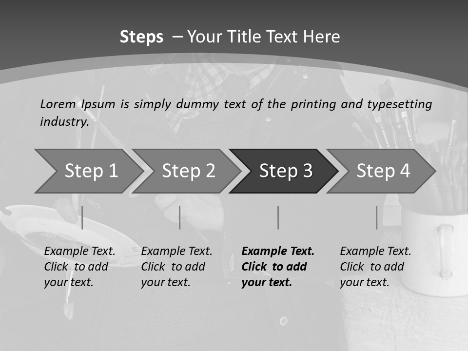 Artist Poses For A Photograph PowerPoint Template