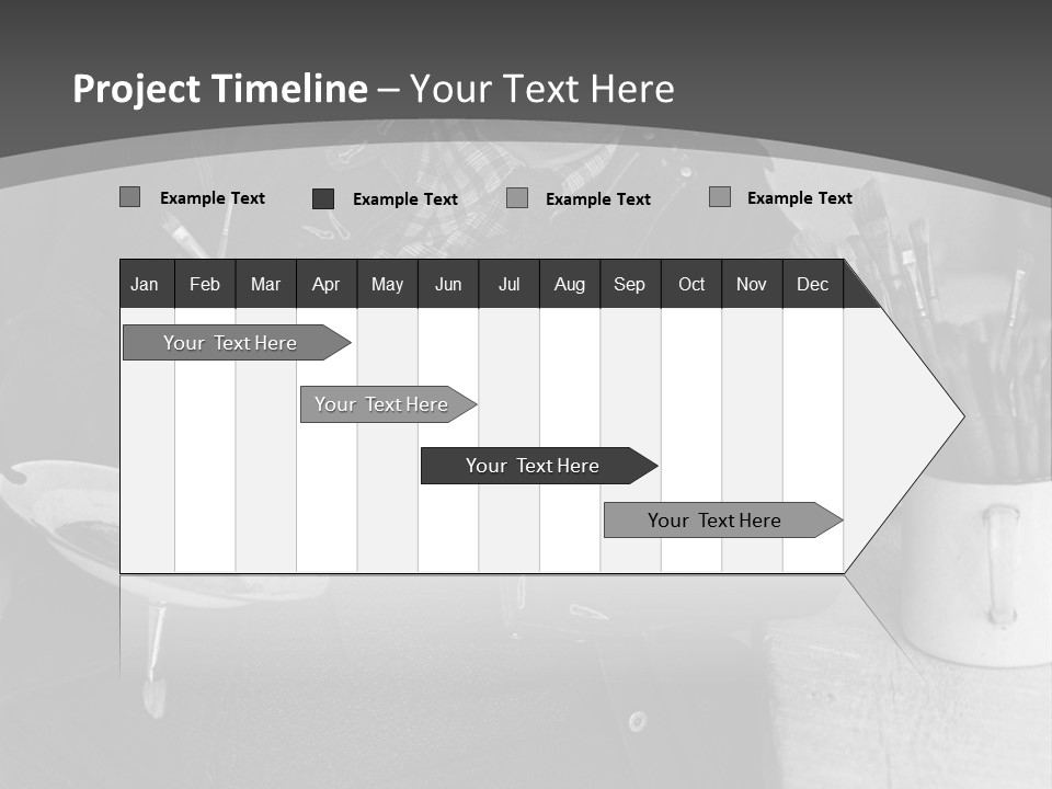 Artist Poses For A Photograph PowerPoint Template