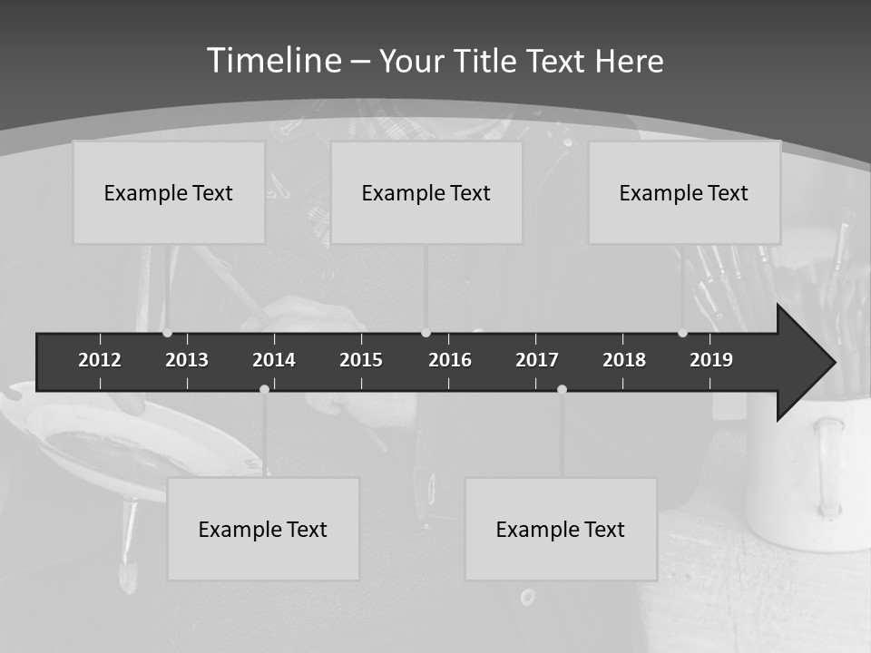 Artist Poses For A Photograph PowerPoint Template