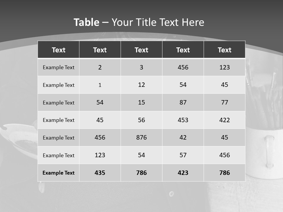 Artist Poses For A Photograph PowerPoint Template