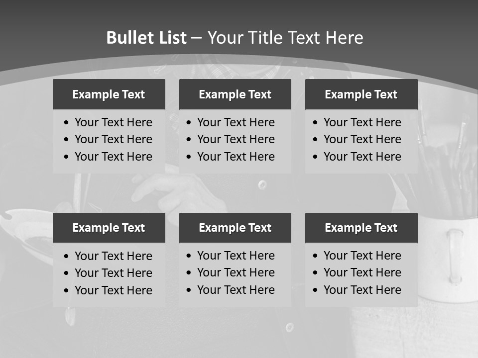 Artist Poses For A Photograph PowerPoint Template