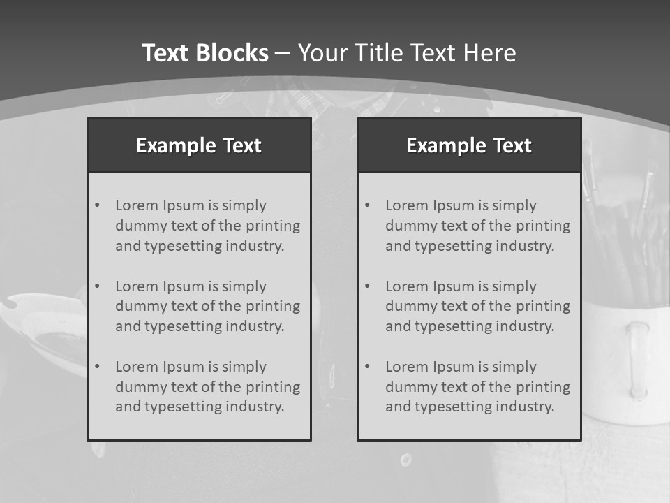 Artist Poses For A Photograph PowerPoint Template
