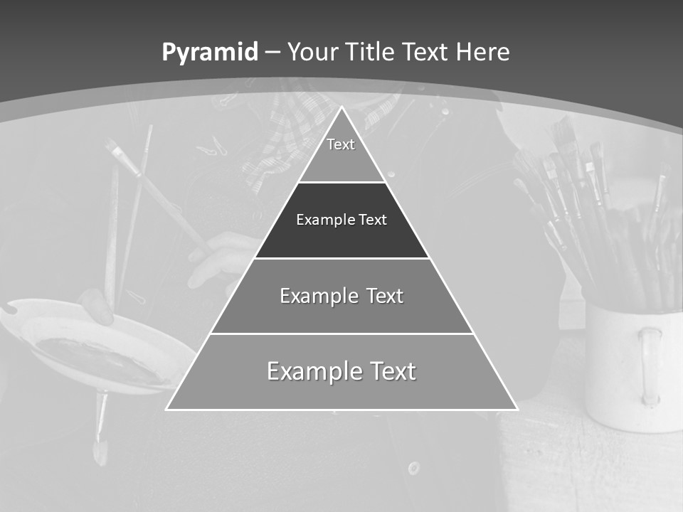 Artist Poses For A Photograph PowerPoint Template