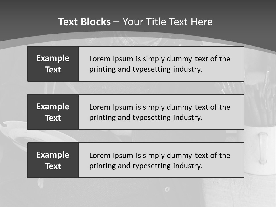 Artist Poses For A Photograph PowerPoint Template