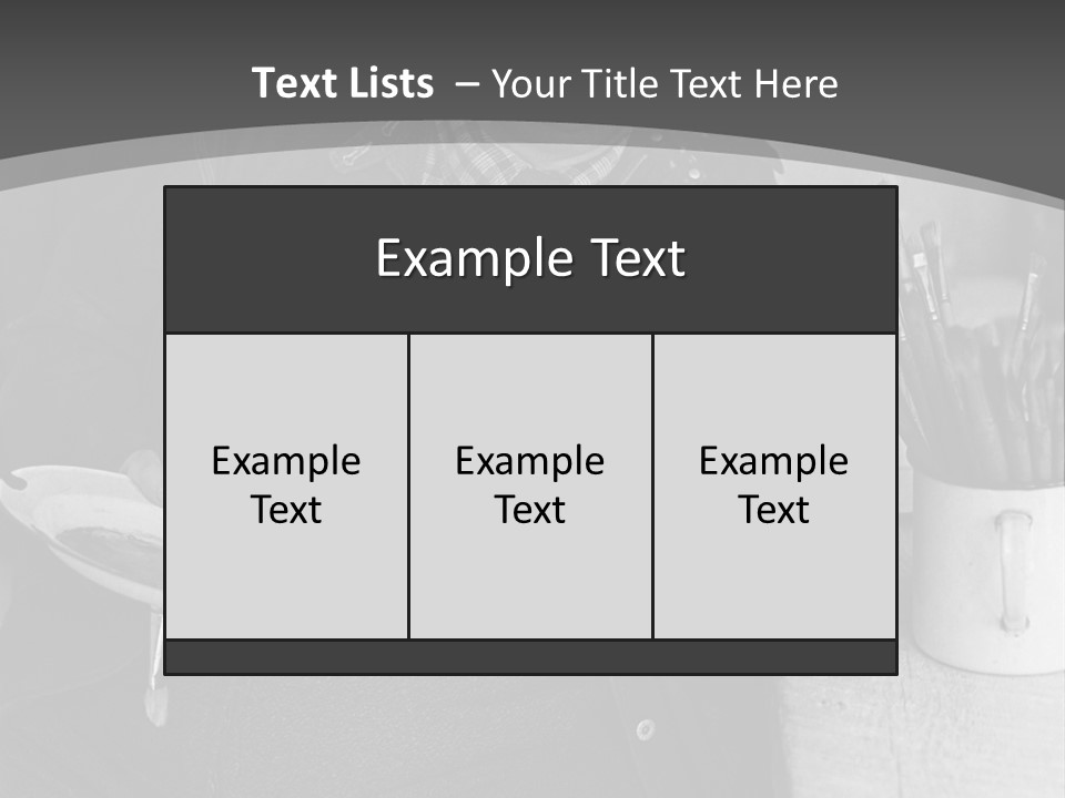 Artist Poses For A Photograph PowerPoint Template