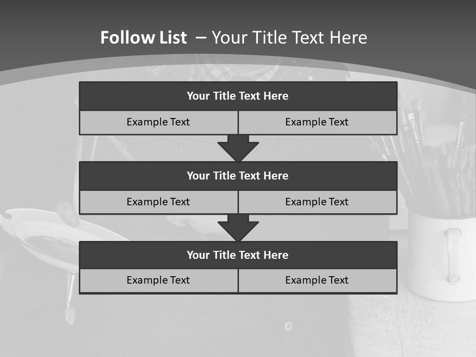 Artist Poses For A Photograph PowerPoint Template