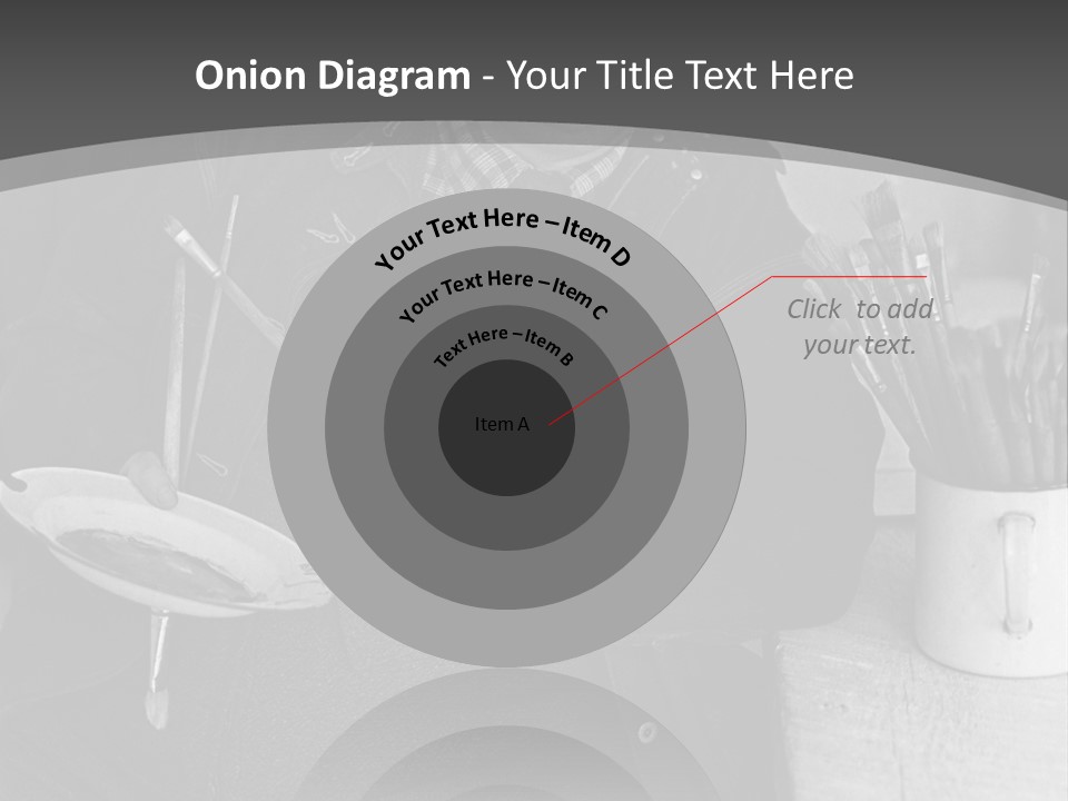 Artist Poses For A Photograph PowerPoint Template
