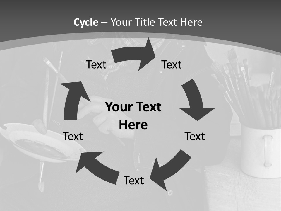 Artist Poses For A Photograph PowerPoint Template