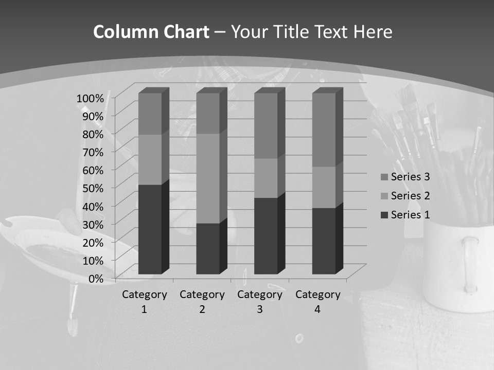 Artist Poses For A Photograph PowerPoint Template