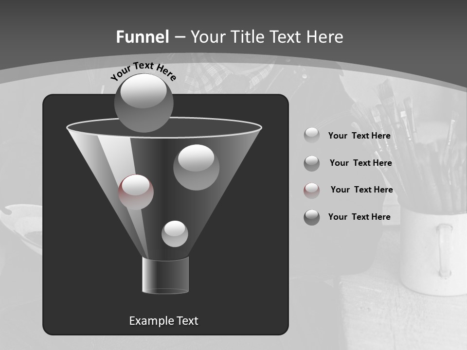 Artist Poses For A Photograph PowerPoint Template