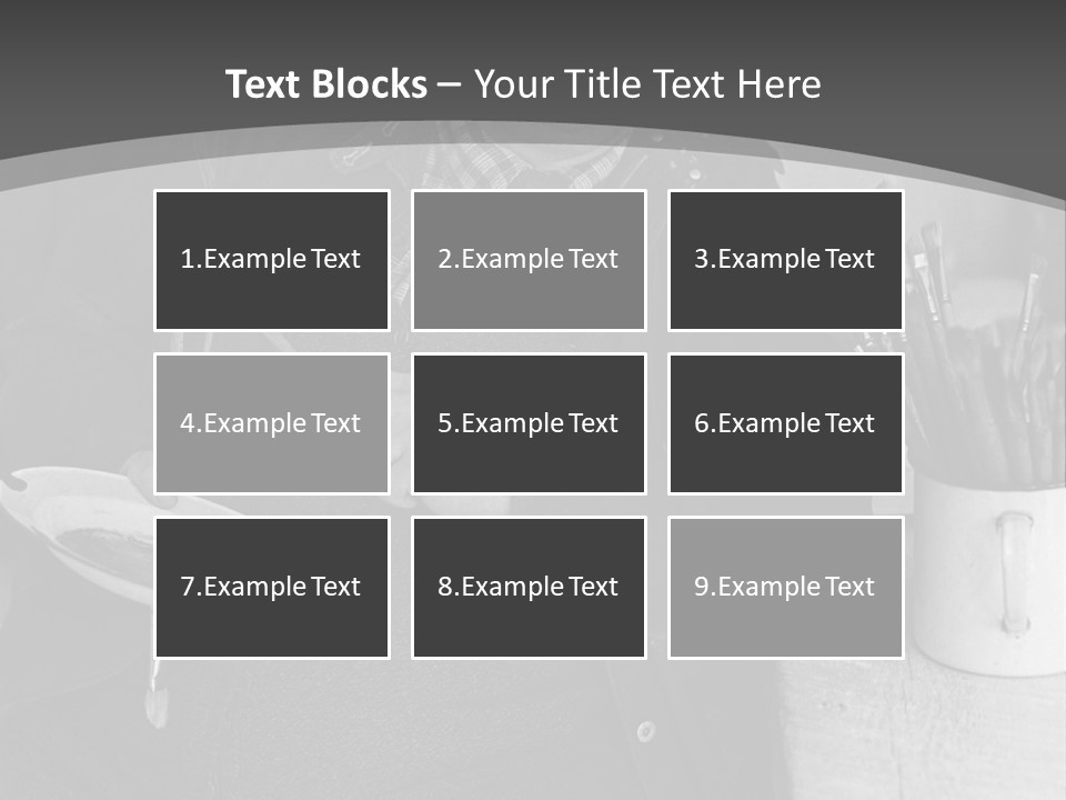 Artist Poses For A Photograph PowerPoint Template