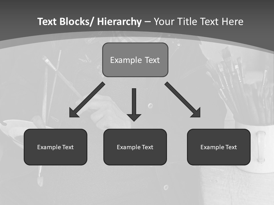 Artist Poses For A Photograph PowerPoint Template