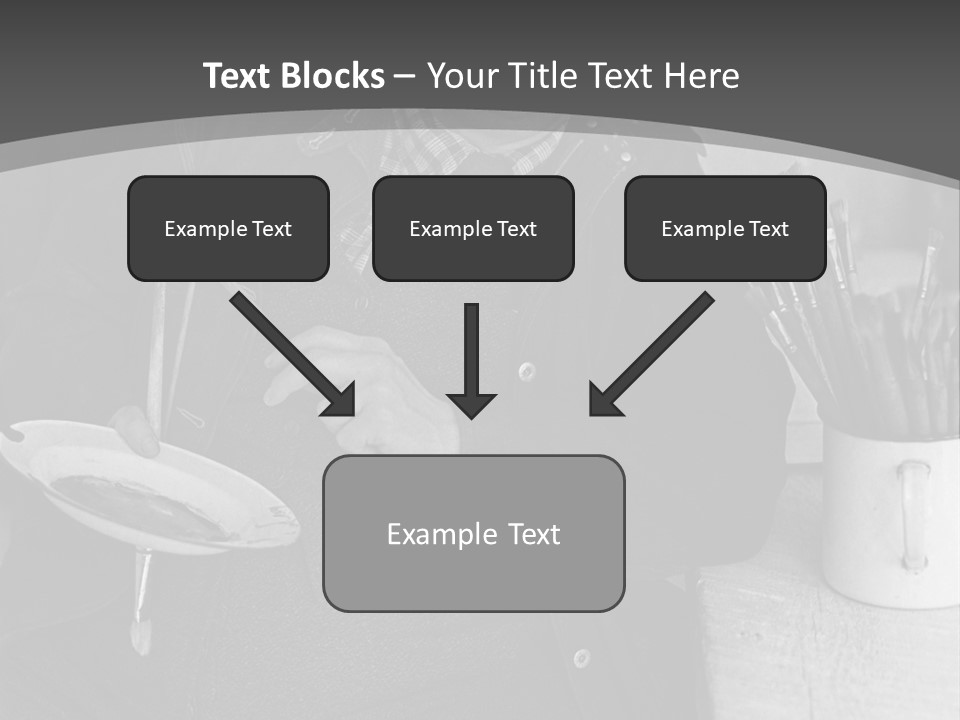 Artist Poses For A Photograph PowerPoint Template