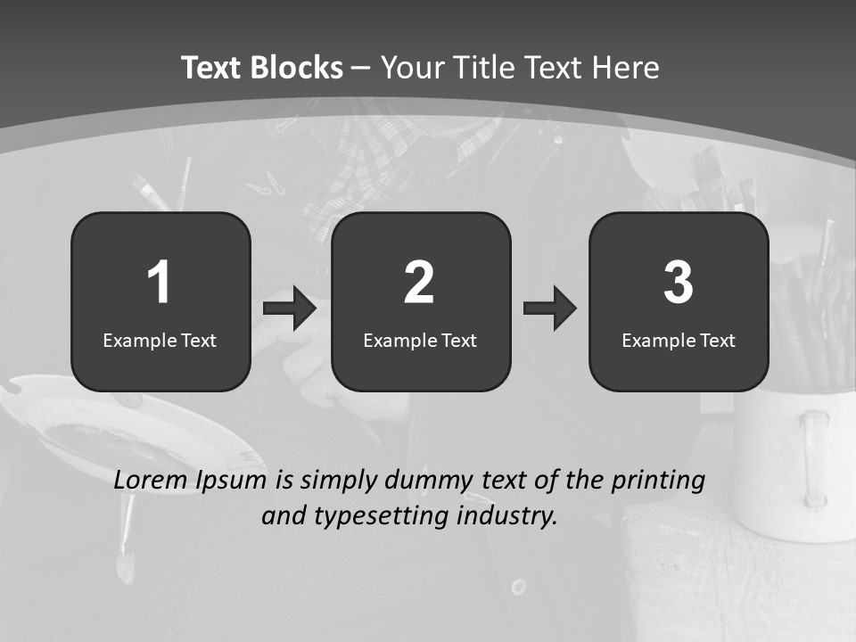 Artist Poses For A Photograph PowerPoint Template