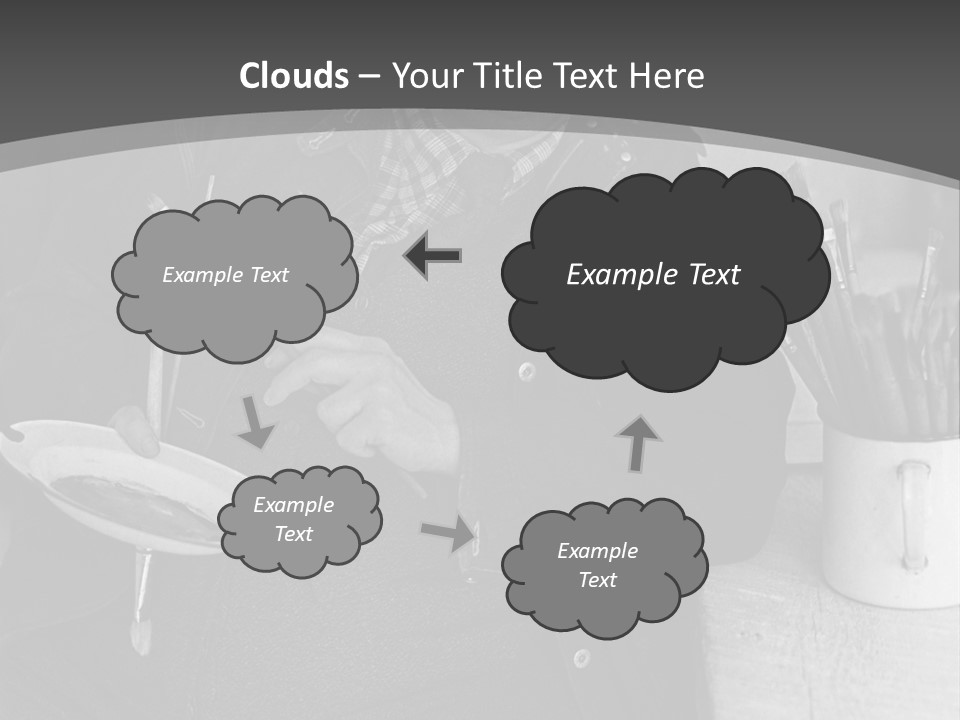 Artist Poses For A Photograph PowerPoint Template