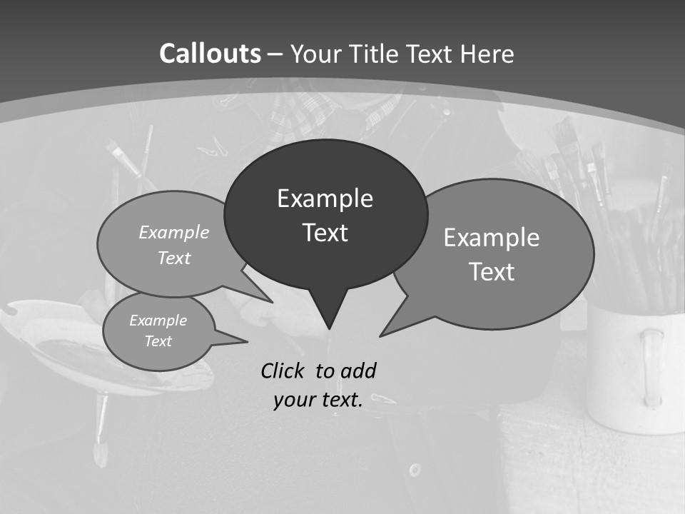 Artist Poses For A Photograph PowerPoint Template