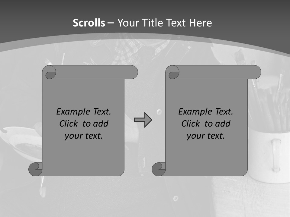 Artist Poses For A Photograph PowerPoint Template