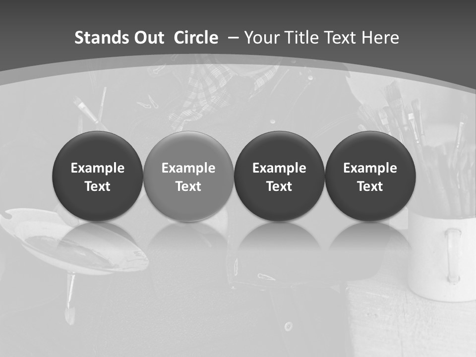 Artist Poses For A Photograph PowerPoint Template