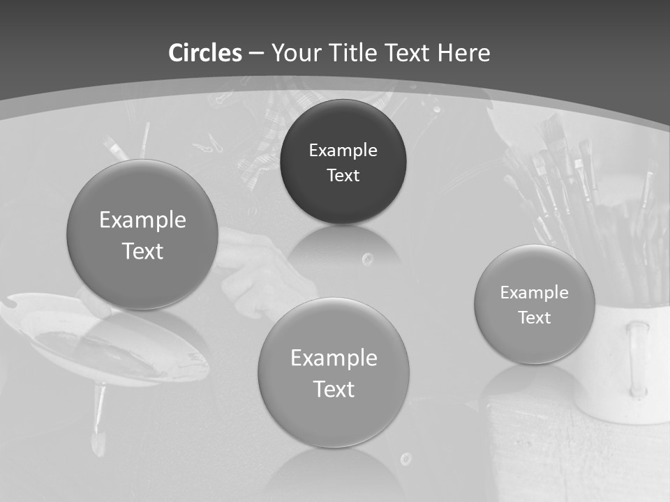 Artist Poses For A Photograph PowerPoint Template